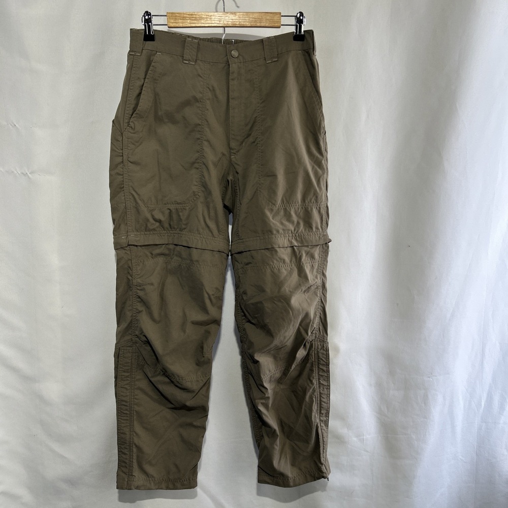 L. L. Bean Convertible Zip Off 100% Nylon Pants Men's 32x30 Gray Outdoor